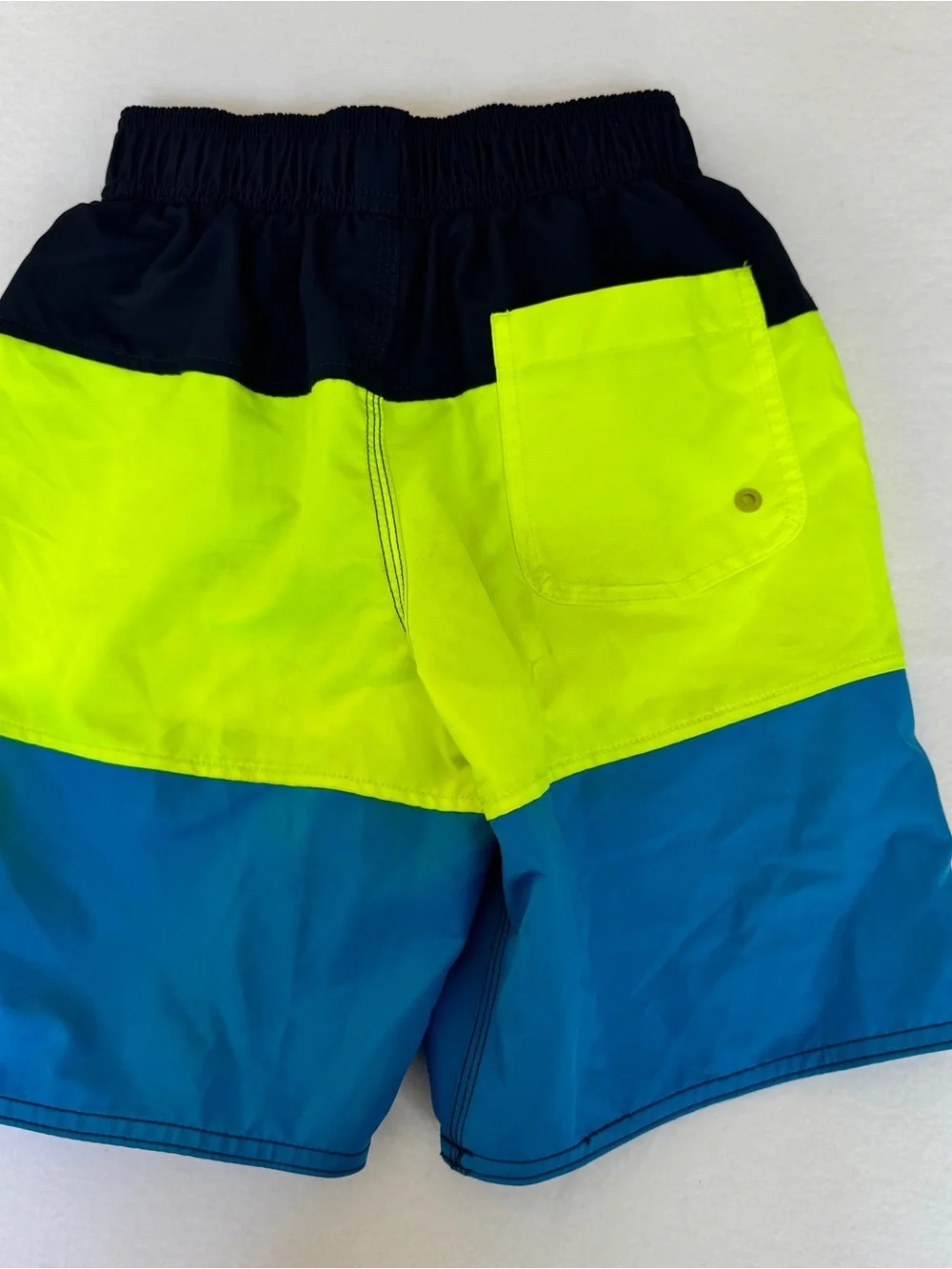 SPEEDO Youth Boys Swim Trunks With Back Pocket Built In Briefs Medium 10/12